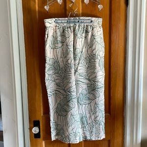 Wide leg linen pants